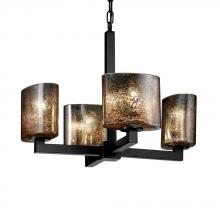 Justice Design Group FSN-8829-30-WEVE-MBLK - Modular 4-Light Chandelier