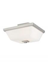 Generation Lighting 7713702-962 - Ellis Harper classic 2-light indoor dimmable ceiling semi-flush mount in brushed nickel silver finis