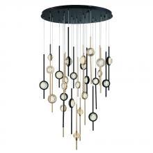 Eurofase 43890-033 - Barletta 26 Light Chandelier in Mixed Black + Brass