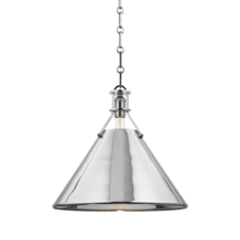 Hudson Valley MDS952-PN - 1 LIGHT LARGE PENDANT