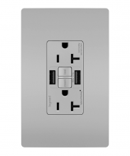 Legrand Radiant 2097TRUSBAAGRY - radiant® Tamper-Resistant 20A Duplex Self-Test GFCI Receptacles with SafeLock® Protection, Type A/A 