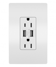 Legrand Radiant TM826USBWCCV6 - radiant? 15A Tamper-Resistant USB Outlet, White