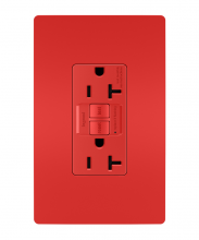 Legrand Radiant 2097TRRED - radiant® Tamper-Resistant 20A Duplex Self-Test GFCI Receptacle with SafeLock® Protection, Red