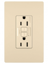 Legrand Radiant 1597TRI - radiant® Tamper-Resistant 15A Duplex Self-Test GFCI Receptacles with SafeLock® Protection, Ivory