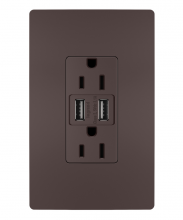 Legrand Radiant TM826USBDBCCV4 - radiant® 15A Tamper-Resistant USB Outlet, Dark Bronze