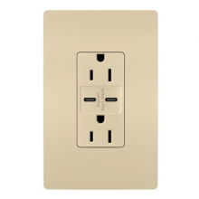 Legrand Radiant R26USBCC6I - radiant® 15A Tamper-Resistant Ultra-Fast USB Type C/C Outlet, Ivory (10 pack)