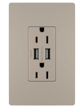 Legrand Radiant TM826USBNICC6 - radiant® 15A Tamper-Resistant USB Outlet, Nickel