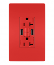 Legrand Radiant 2097TRUSBAARED - radiant® Tamper-Resistant 20A Duplex Self-Test GFCI Receptacles with SafeLock® Protection, Type A/A 