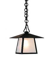 Arroyo Craftsman CH-8TM-BK - 8" carmel pendant with t-bar overlay