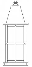 Arroyo Craftsman HC-8LTN-BZ - 8" hartford long body column mount