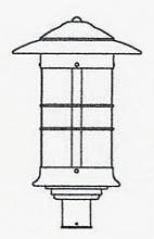 Arroyo Craftsman NP-14LGW-RC - 14" newport long body post mount fixture