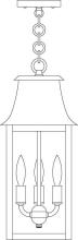 Arroyo Craftsman ORH-8RM-S - 8" orpington pendant