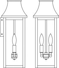 Arroyo Craftsman PRW-7LCS-RC - 7" Providence long body flush wall mount