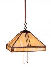 Arroyo Craftsman PSH-15TN-RC - 15" prairie stem hung pendant