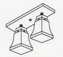 Arroyo Craftsman RCM-2-MB - ruskin 2 light ceiling mount