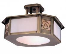 Arroyo Craftsman SCCM-15M-BZ - 15" saint clair inverted semi-flush ceiling mount