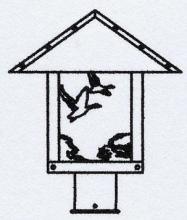 Arroyo Craftsman TRP-12GSGW-RB - 12" timber ridge post mount with goose filigree