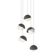 Hubbardton Forge 131125-SKT-LONG-02-20-GG0711 - Brooklyn 5-Light Double Shade Pendant