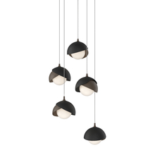 Hubbardton Forge 131125-SKT-LONG-05-10-GG0711 - Brooklyn 5-Light Double Shade Pendant