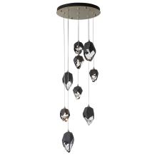 Hubbardton Forge 131142-SKT-LONG-86-BP0756 - Chrysalis 9-Light Mixed Crystal Pendant