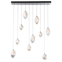 Hubbardton Forge 131145-SKT-LONG-85-WP0756 - Chrysalis 10-Light Mixed Crystal Pendant