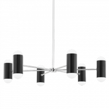 Mitzi by Hudson Valley Lighting H484812-PN/SBK - Kira Chandelier