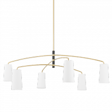 Mitzi by Hudson Valley Lighting H612806-AGB/SBK - Evelyn Chandelier