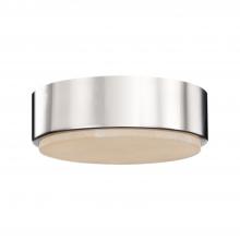 Alora Lighting FM325108PNAR-5CCT - Blanco 8-in Polished Nickel/Alabaster LED Flush Mount