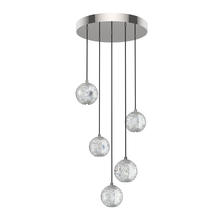 Alora Lighting MP321205PN - Marni 5 Head Polished Nickel LED Multi Pendant