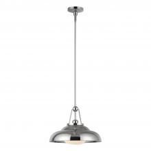 Alora Lighting PD344014PNGO - Palmetto 14-in Polished Nickel/Glossy Opal 1 Light Pendant