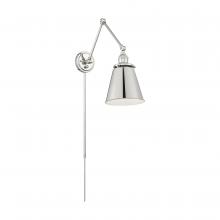 Nuvo 60/7368 - Bayard Swing Arm Lamp; Polished Nickel with Switch