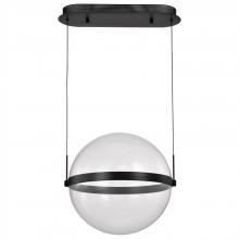 Nuvo 62/2033 - Arvada; 16 Inch LED Pendant; Matte Black; Silk Screened Acrylic Lens