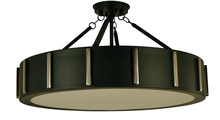 Framburg 4596 MBLACK/PN - 4-Light 23" Matte Black/Polished Nickel Pantheon Flush Mount