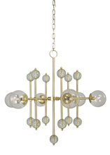 Framburg 4946 SB - 6 Light Satin Brass Solaris Chandelier