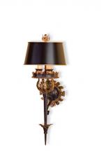 Currey 5412 - The Duke Gold Wall Sconce, Bla